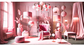 Sublimez votre intérieur avec des luminaires et meubles en rose Pantone