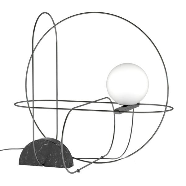 Luminaires chambre design SETAREH, H44.9cm FONTANA ARTE-Lampe de table-Métal, Verre