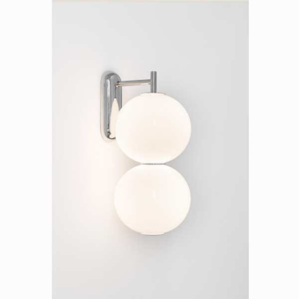 Luminaires chambre design PEARLS E , H40cm FORMAGENDA-Applique-Laiton, Verre Opalin