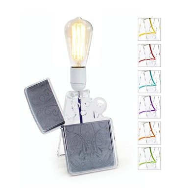 Nos Idées cadeaux FUNNY Transparent, H25cm ACRILA-Lampe à poser-Plexiglas®