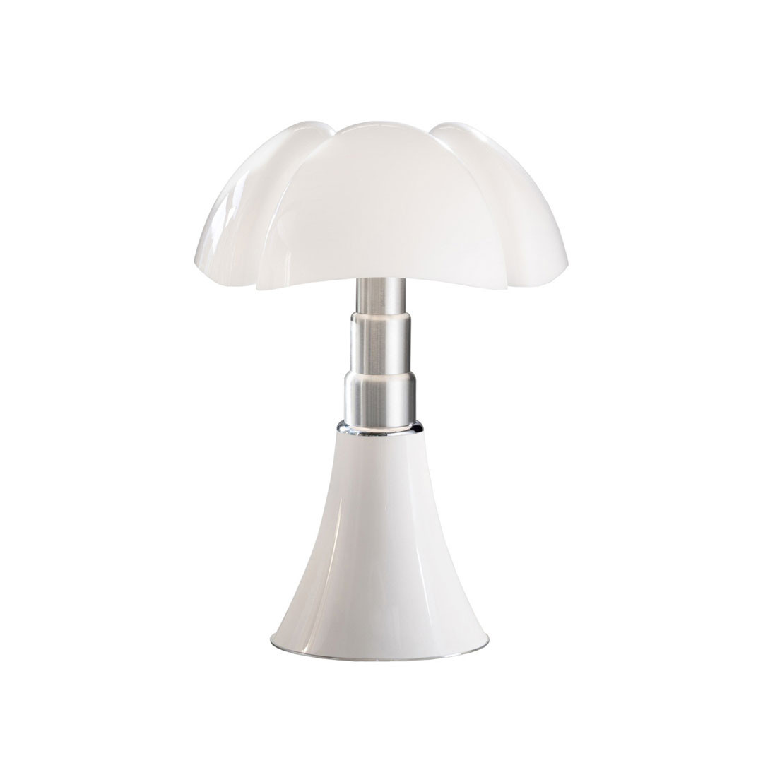 Luminaires chambre design PIPISTRELLO MEDIO LED, H50-62cm MARTINELLI-Lampe à poser-Métal Chromé