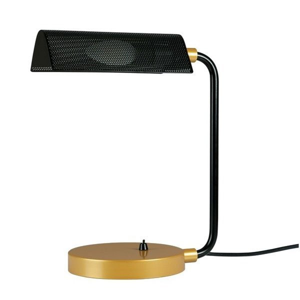 Luminaires chambre design ELDA Noir, H33cm BROSSIER SADERNE-Lampe de table-Métal