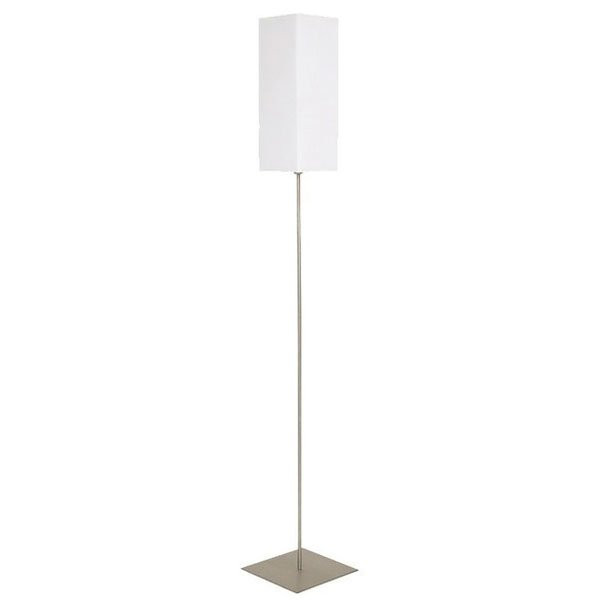 Luminaires chambre design LUKO Blanc, H169cm BROSSIER SADERNE-Lampadaire-Métal Chromé, Tissus