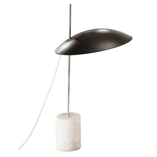 Pour la chambre CLAM, H40cm BS.LIVING-Lampe de table-Acier, Aluminium, Marbre