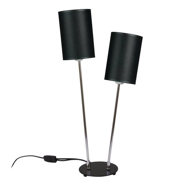 Lampes à poser noires DUO Noir, H66cm LUZ EVA-Lampe à poser-Métal, Tissus