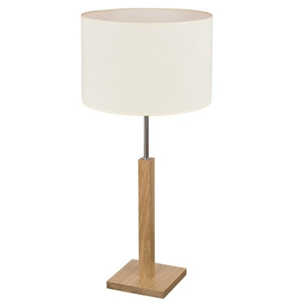 lampes à poser en bois BAOBAB Beige, H67cm BROSSIER SADERNE-Lampe de table-Bois, Chrome, Tissus