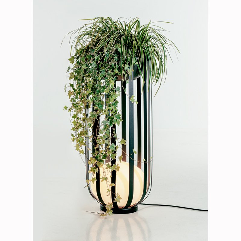 Lampes à poser BOLS, H94.5cm ESTILUZ Design-Lampe à poser d'extérieur-Aluminium, Polyéthylène