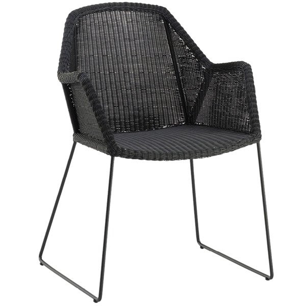 Chaise design & lumineuse BREEZE  CANE LINE-Lot de 2 chaises-Aluminium, Polyéthylène