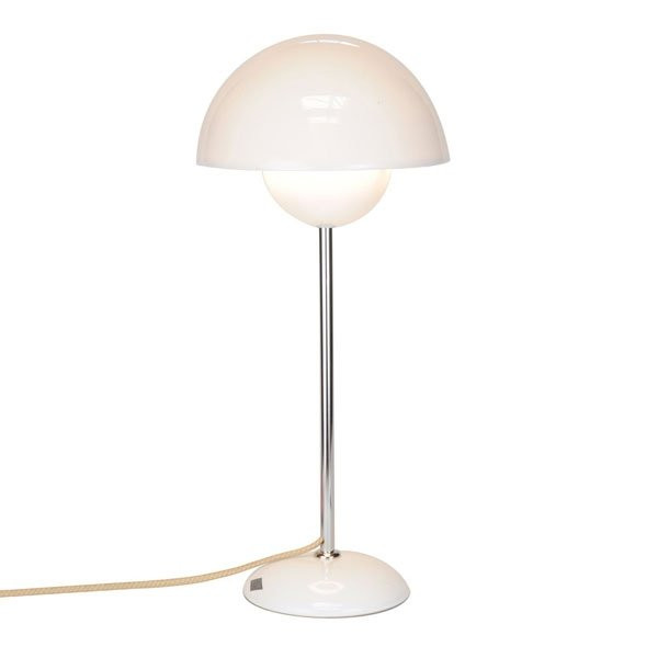 Luminaires chambre design DOMA Blanc, H50cm BTC-Lampe à poser-Laiton, Porcelaine