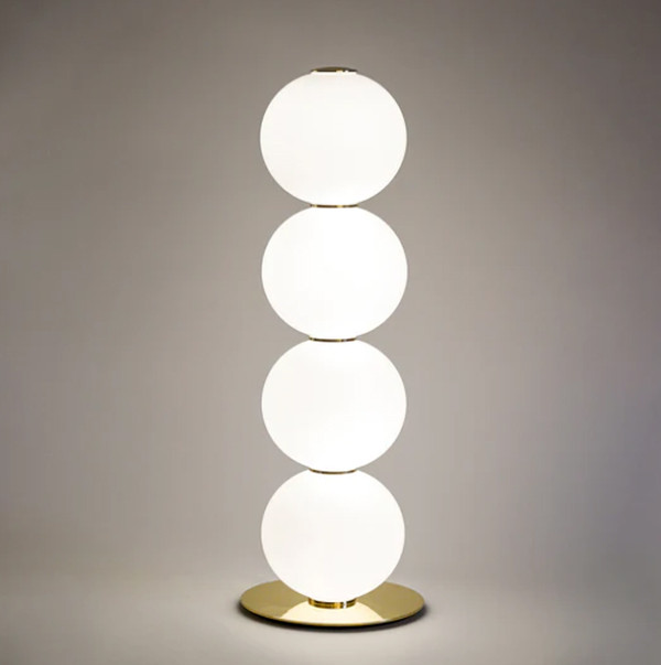 Lampes à poser de luxe PEARLS B, H35cm FORMAGENDA-lampe de table-Laiton, Verre Opalin