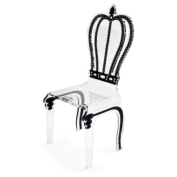 Chaises COURONNE Transparente, H105cm ACRILA-Chaise-Plexiglas®