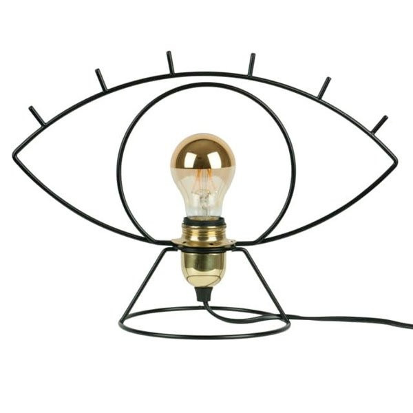 Lampes à poser industrielles CLIN D'OEIL Noir, H25.2cm LUZ EVA-Lampe de table -Acier
