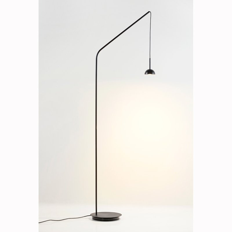 Lampadaires noirs COUPOLE, H179cm ESTILUZ Design-Lampadaire-Aluminium, Métal