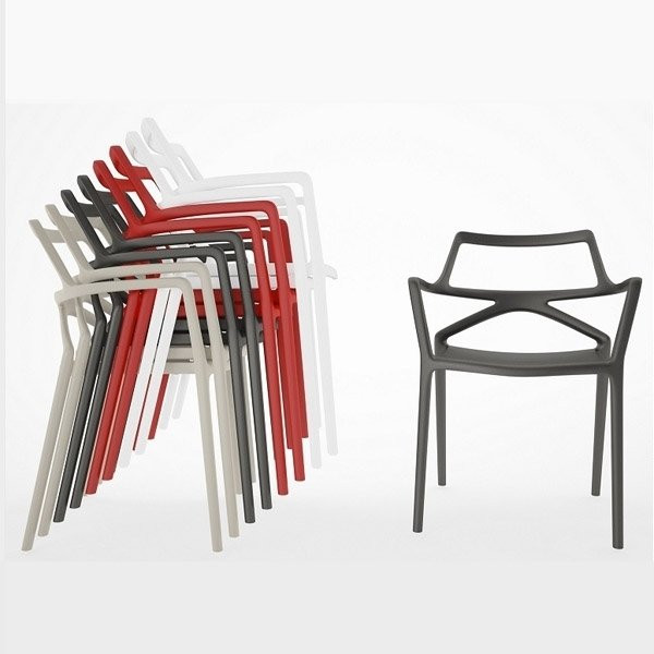 Chaise design & lumineuse DELTA, H80cm VONDOM-Lot de 4 Chaises-Polyéthylène