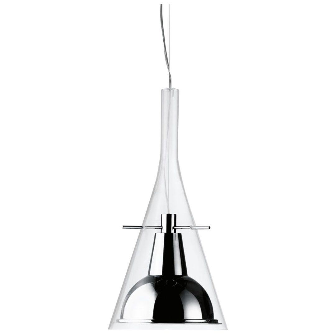 Luminaires cuisine design FLUTE, L30.7cm FONTANA ARTE-Suspension-Métal, Verre