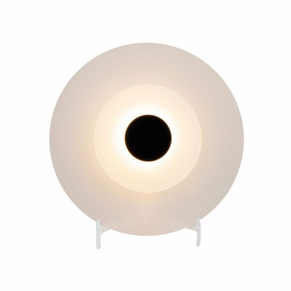 Luminaires chambre design HALOS Blanc, H38.2cm MILAN ILUMINACION-Lampe de table-Acier, Verre