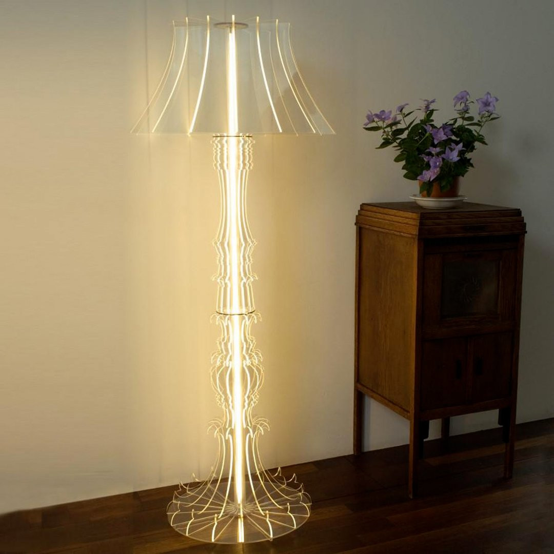 Luminaires chambre design JOSEPHINE Transparent, H149cm SANDER MULDER-Lampadaire-Acrylique, Polycarbonate