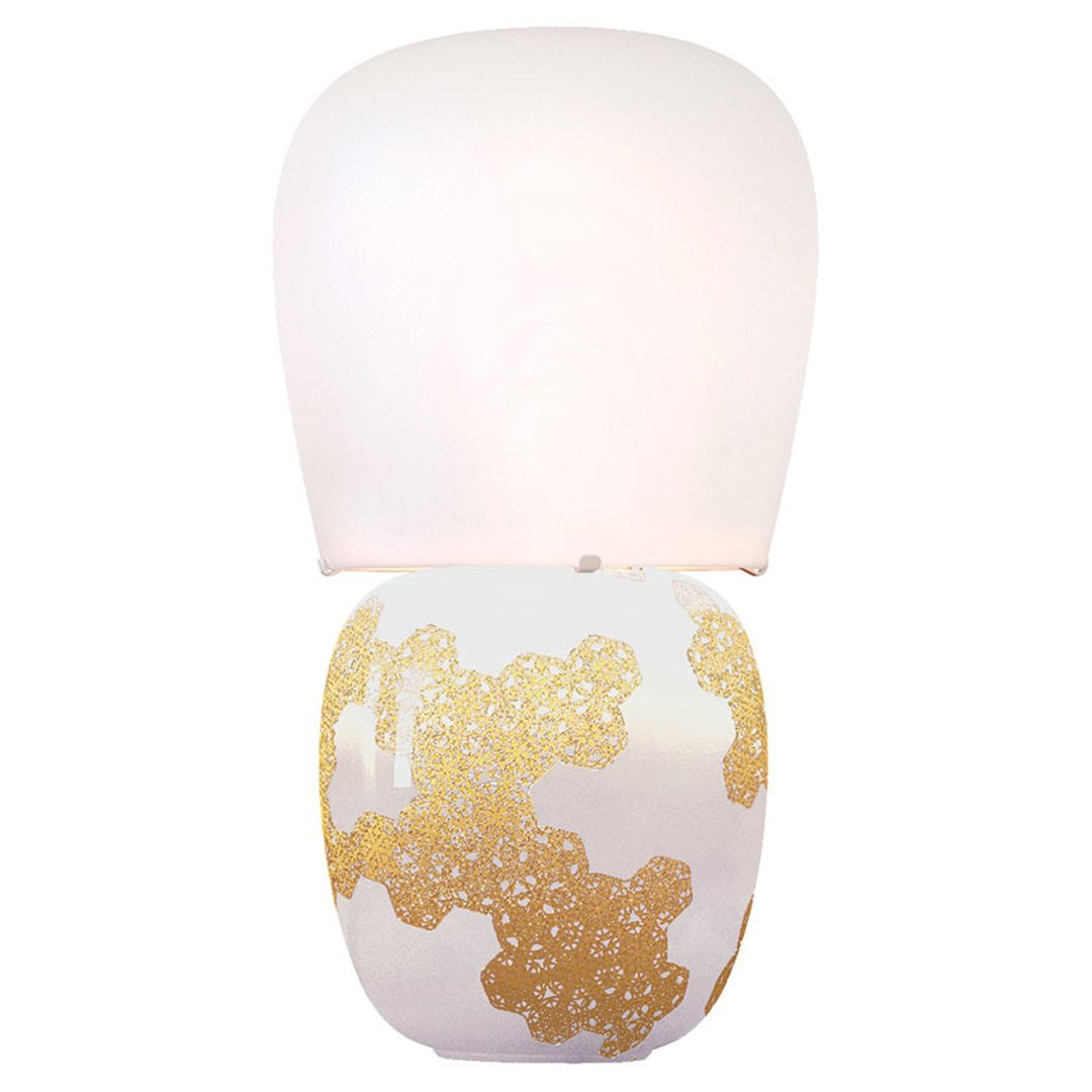 De luxe HIVE, H47cm  KUNDALINI-Lampe de table-Céramique, Verre Opalin