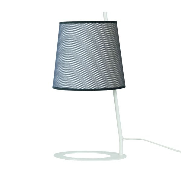 Pour la chambre SIMONE Noir et blanc, H47cm LUZ EVA-Lampe de table-Métal, Tissus