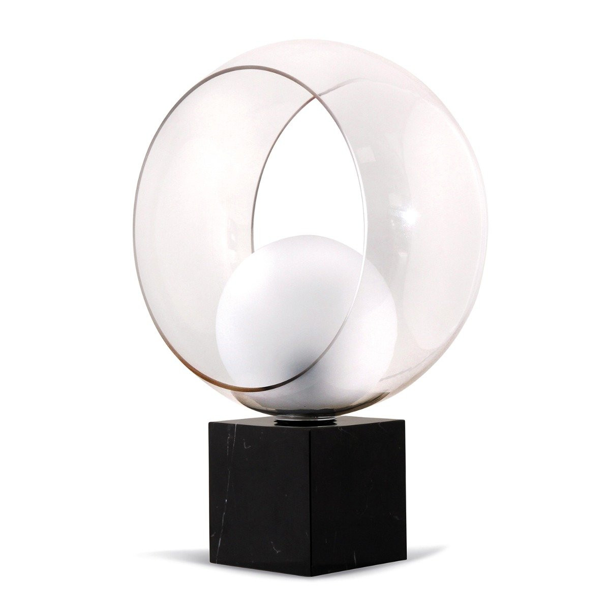 Luminaires chambre design OKIO MARBRE, H48cm CONCEPT VERRE-Lampe de table-Marbre, Verre