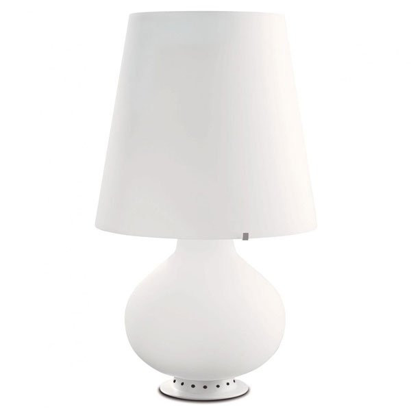 Luminaires chambre design FONTANA, Blanc FONTANA ARTE-Lampe de table-Verre soufflé