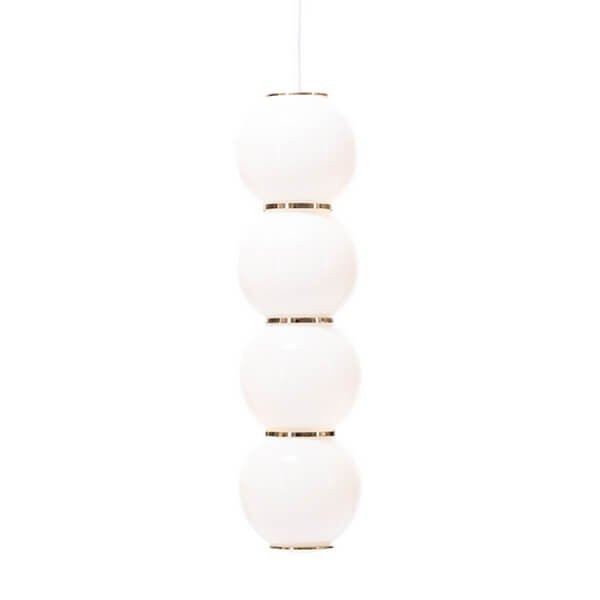 Luminaires chambre design PEARLS B Blanc, H34cm FORMAGENDA-Suspension-Métal, Verre