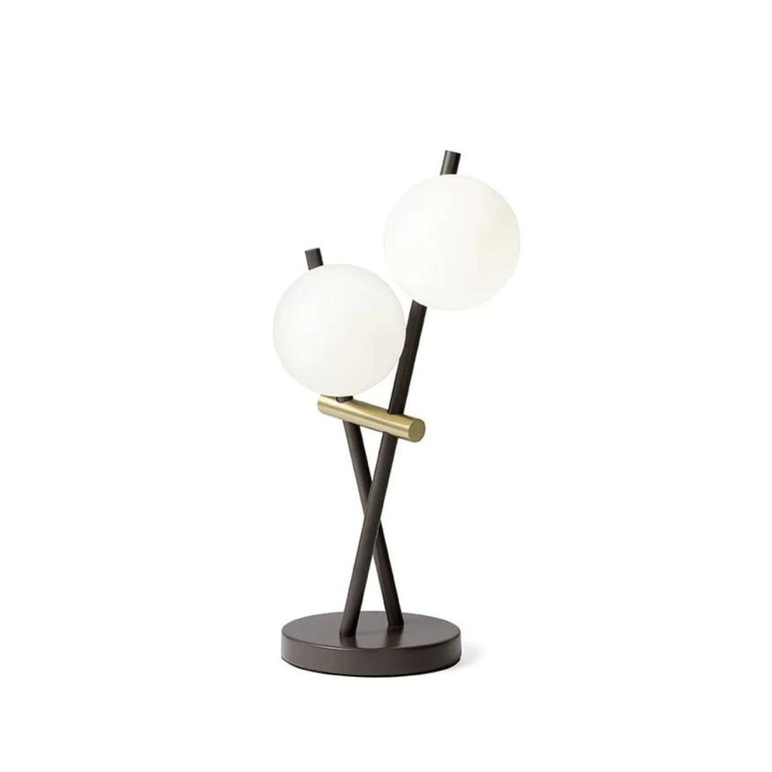 Lampes à poser salon KIKA, H39cm MILOOX-Lampe de table-Métal, Verre soufflé
