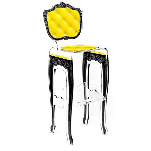 Tabourets de bar CAPITON, H117cm ACRILA-Chaise haute-Plexiglas®