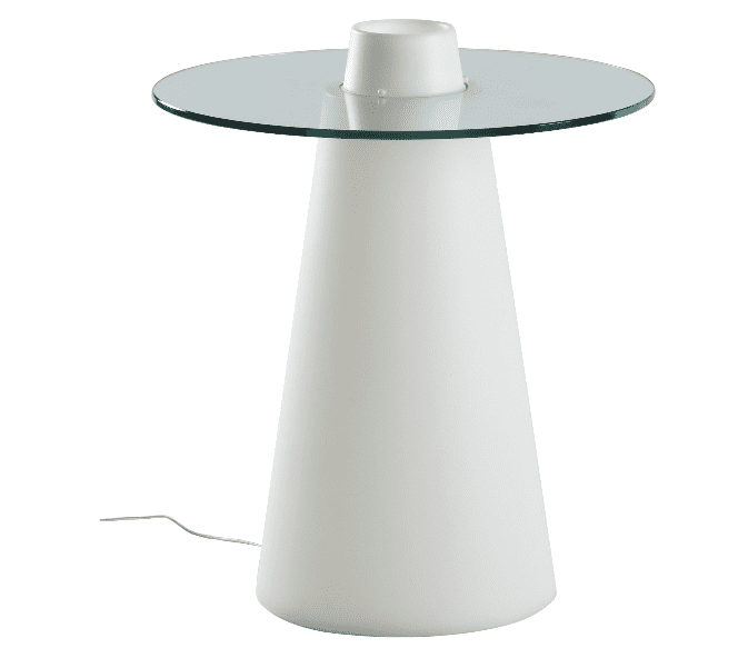 Nos Idées cadeaux PEAK, H80cm SLIDE-Table lumineuse-Polyéthylène, Verre Trempé