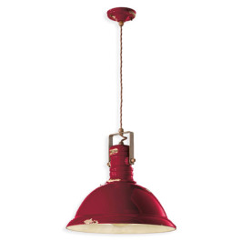 Lampe à suspension Country en céramique et métal Emily Ferroluce