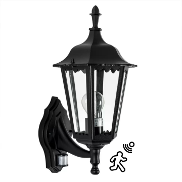 ANCONA NOIR SUR PIED DETECTEUR, H49cm