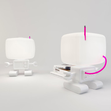 SPACEBOT Blanc, H35cm
