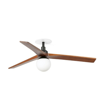 KLIM M Télécommande noir/noyer, Ø125cm