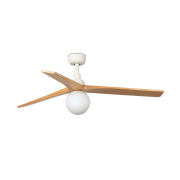 KLIM M Télécommande blanc/chêne, Ø125cm