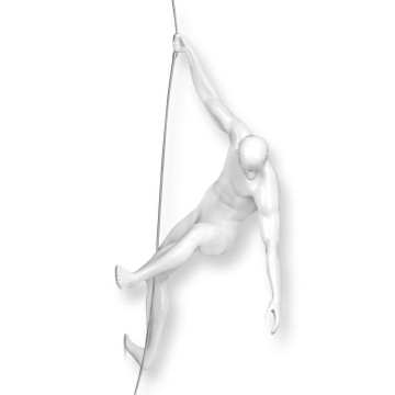 GRIMPEUR 3 Blanc, H31cm