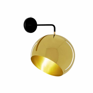 TILT GLOBE WALL BRASS, Ø20CM