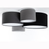 Luminaires salon design 4FLAME, Noir et gris BPS KONCEPT