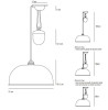 Luminaires cuisine design DOME CONTREPOIDS, H18.5cm BTC
