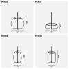 Luminaires chambre design KNOT SMALL CILINDRO, H28cm BROKIS