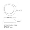 Table basse design & lumineuse STONE, H25cm VONDOM