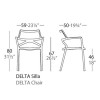 Chaise design & lumineuse DELTA, H80cm VONDOM