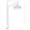 Luminaires chambre design HATTON Blanc, H106cm BTC