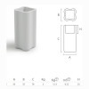 Pots lumineux & Pots design COLONNA NEBULA, H78cm LYXO DESIGN