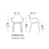 Chaise design & lumineuse SABINAS, H60cm VONDOM