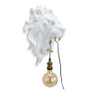 Luminaires entrée TETE DE LION Blanc, H56cm ARTE DAL MONDO