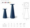 Table design & lumineuse - Table haute TIFFANY, H110cm LYXO DESIGN