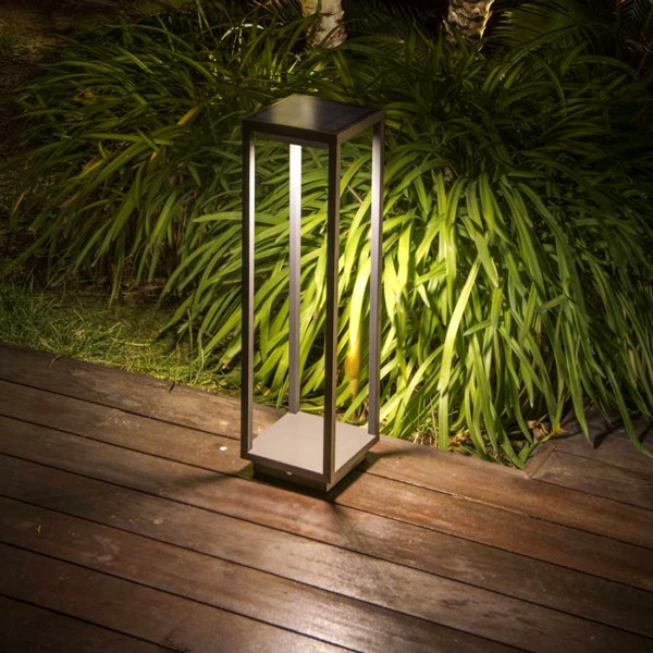 Borne solaire LED Faro Saura pour &eacute;clairage ext&eacute;rieur &eacute;cologique